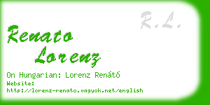 renato lorenz business card