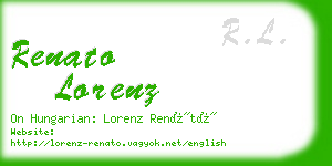 renato lorenz business card